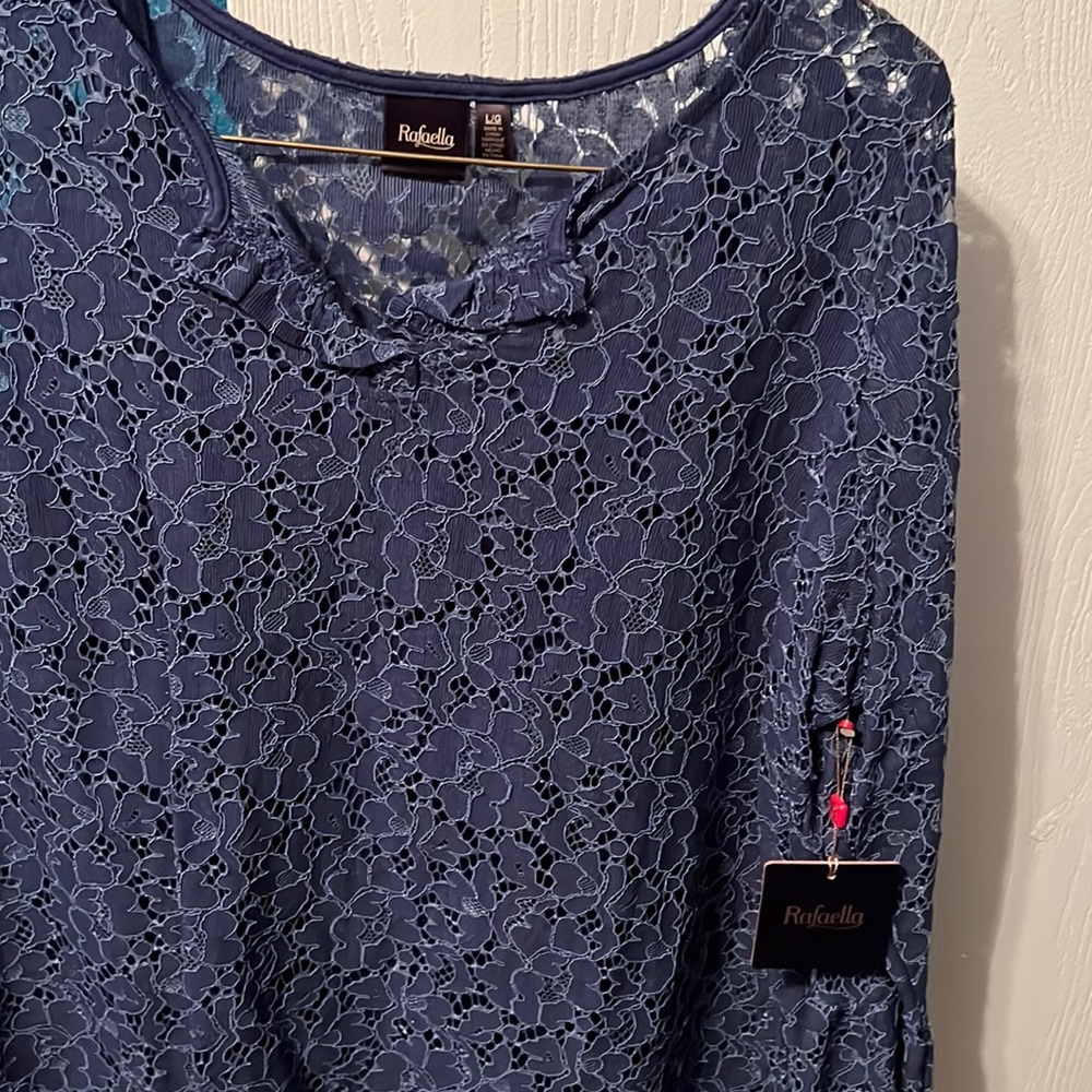 Rafaella blouse size large brand new tags in place